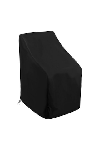 Geekyou Oxford Kumaş Bahçe Sandalye Kılıfı, Su Ve Toz Geçirmez, Uv Koruyucu, Çekmeceli, 64x64x120/70cm, Siyah-dışarı Gümüş-içeri Siyah