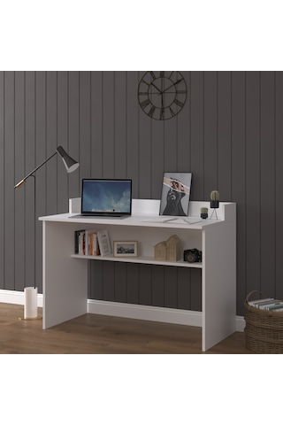 Asra Trend Çalışma Masası ÇM-01 %100 MDF Bilgisayar Masası Beyaz
