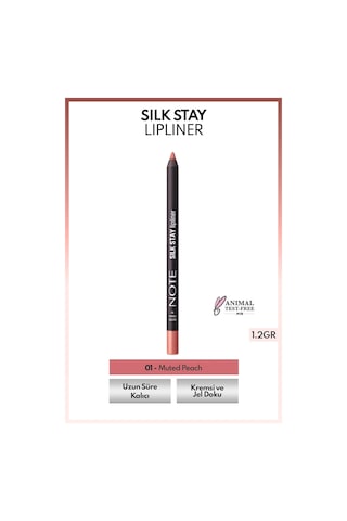 Note Cosmetique Silk Stay Lipliner Suya Dayanıklı İpeksi Dudak Kalemi 01 Muted Peach