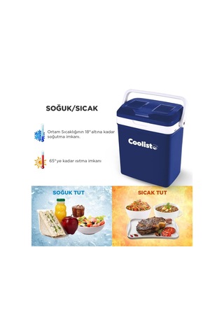 Coolist Clt18 12volt/220volt Ac/dc 18 Litre Sıcak/soğuk Oto Buzdolabı Fr Clt18