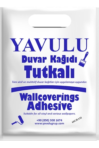 Duvar Kağıdı Tutkalı / Duvar Kağıdı Yapıştırıcısı Tutkalı 60g Topaklanma Yapmaz Tutkal Şeffaf