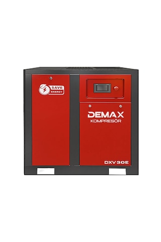 Demax 30 Hp İnventörlü Vidalı Hava Kompresörü Tek Makine