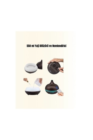 7 Renk Işıklı Ultrasonik Hava Difüzörü Sessiz Ve Güvenli Kullanım