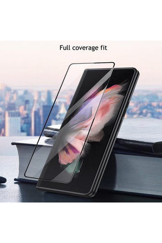Samsung Galaxy Z Fold 5 5g İle Uyumlu Kavisli Ekranı Tam Kaplayan Kırılmaz Cam Ekran Koruyucu