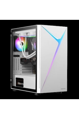 Gamdıas Argus E4 Elite Wh, 600w, Tempered Glass, Argb, Atx, 80+ Bronze, White Edition, Gamıng Kasa