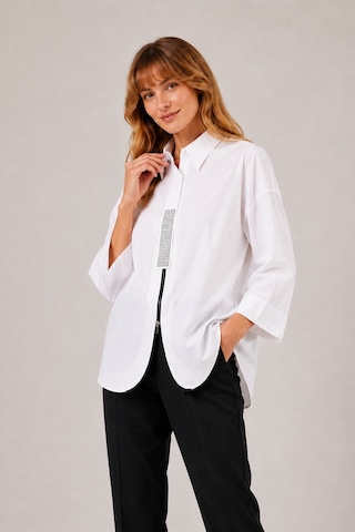 Ftz Women Kadın Cotton Taşli Gömlek Beyaz 31390