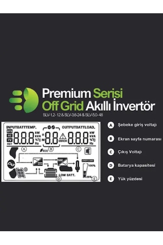 Solinved Gordion 3.6kw Mppt Off Grid Akıllı İnverter 24v - Slv-3.6-24