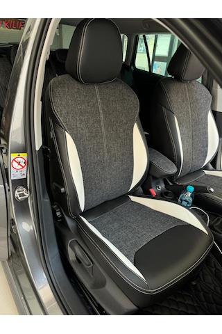 Skoda Kamiq Arka Sırt 2 Parçalı Arka Sırt Kolcaklı Model - Oto Koltuk Kılıfı