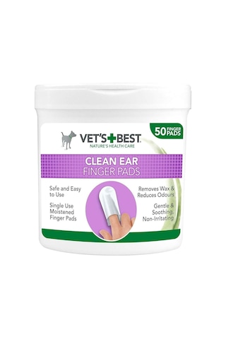 Vet's Best Kedi Ve Köpek Kulak Temizliği Parmak Pedi 50'li
