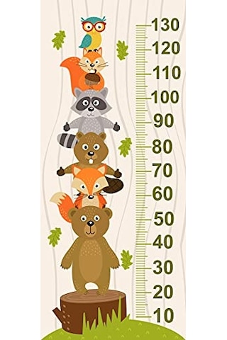 Çocuk Odası Bebek Odası Hayvanlar Boy Cetveli Boy Ölçer Sticker