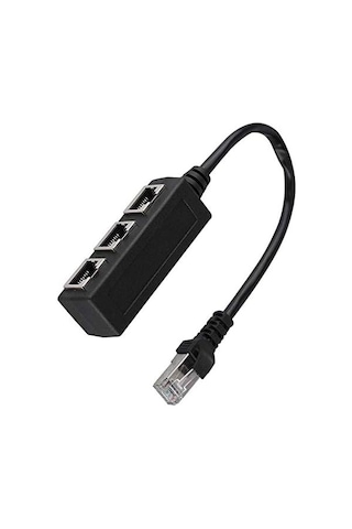 Rj45 Ethernet Splitter Adaptör 1 Erkek 3 Dişi Lan Çoklayıcı İnternet Paylaştırıcı Cat5 Cat6 Ağ Çoğaltıcı Router Modem Pc Laptop Network Bağlantı Çevirici Zr1225