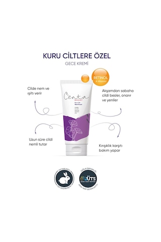 Centa Beauty Kuru Ciltler İçin Gece Kremi 50 ML
