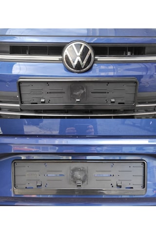 Takmatik Siyah Geniş Çıtalı Oto Plakalık 2 Adet Ön Ve Arka