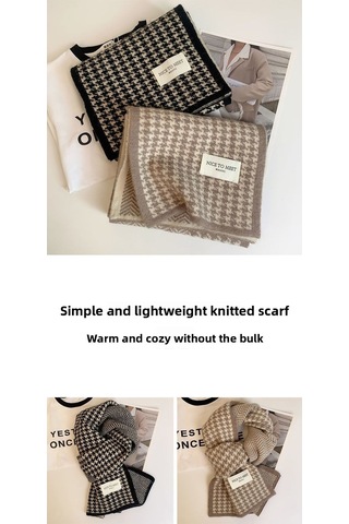 Kadın Sonbahar/kış Yüz Eşarp: Kalın Yün, Her Kombine Uygun-bej Bej