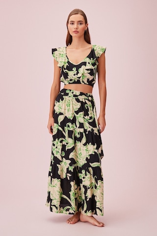 Suwen Shakira Crop Top Sba245201064 Yeşil