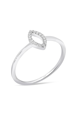 0.10 Karat Pırlanta Markiz Coronet Yüzük