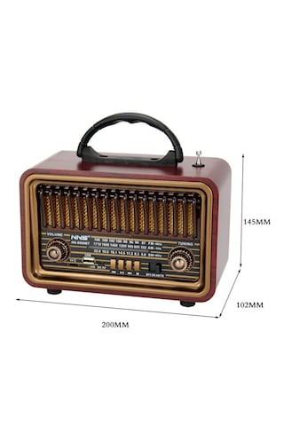 Taşınabilir Nostaljik Radyo Hoparlör Ns-8069bt Bluetooth Speaker Usb+tf Card+aux