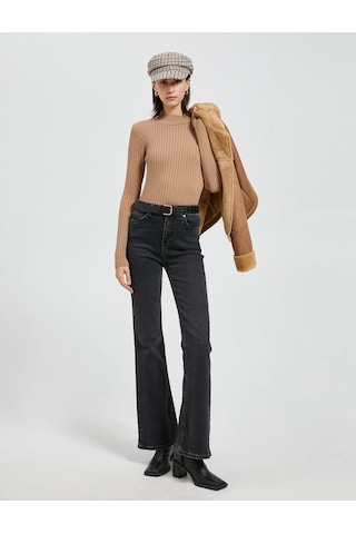 Koton Yarım Balıkçı Yaka Kazak Slim Fit Triko Deve Tüyü 4wak90038ht 4WAK90038HT100 Taba