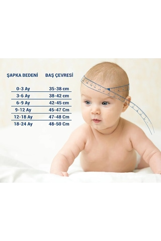 Meri Baby Mavi Geometrik Desenli Poplin Düz Siperli Şapka