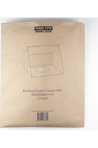 Hobbytime 780 Boyama Kabini Yedek Filtre, 18x200x400 Mm., 2 Adet