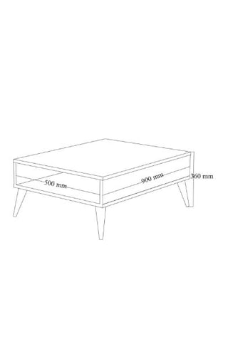 Orta Sehpa Masa Salon Sehpası Lüx Model 90x50x33 Beyaz