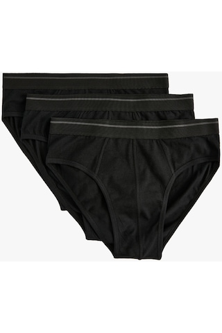 Koton 3'Lü Slip Boxer Seti Siyah 4Slm90066Mk