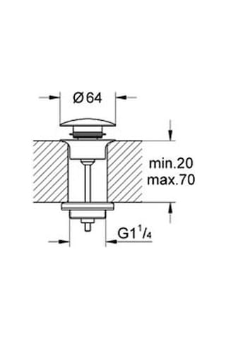 Grohe Lavabo Sifon Bas Aç Tapa Takımı - 65807000