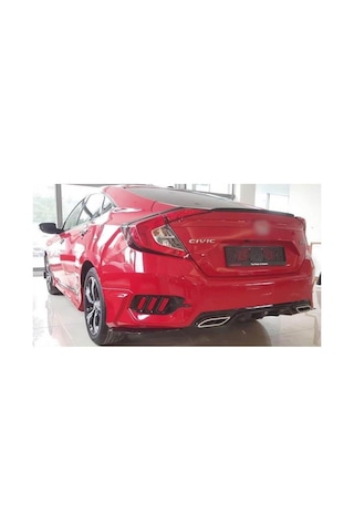 Honda Civic FC5 İçin Uyumlu Klasik Difüzör Piano Black Boyalı