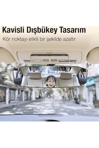 Coofbe Dışbükey Geniş Açılı Araç Dikiz Aynası Kör Nokta Azaltıcı Ultra Şeffaf Ayna Geniş Açılı Dikiz Aynası