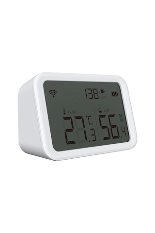 Neo Nas-th02b Çok İşlevli Sensör Tuya Zigbee Işık Yoğunluğu Algılamalı Akıllı Sıcaklık Ve Nem Dedektörü