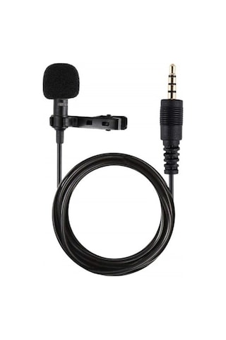 3.5mm Jak 1.5 Metre Double Mikrofon - Siyah Evimdeyokyok