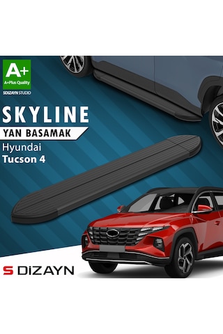 S-dizayn Hyundai Tucson 4 Skyline Siyah Yan Basamak 173 Cm 2021 Üzeri A+ Kalite