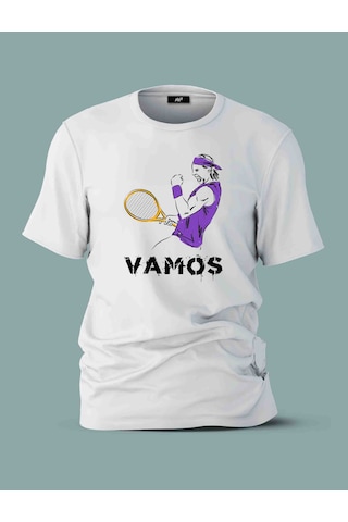 Fnbx Rafael Nadal Vamos Tennis T-shirt Beyaz