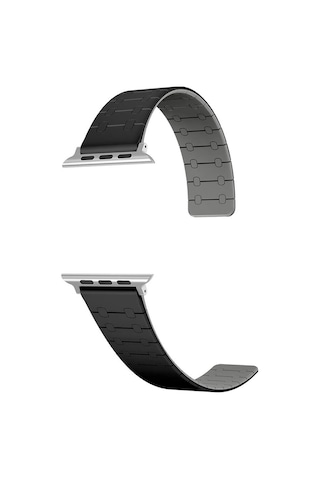Apple Uyumlu Watch 7 8 9 10 Serisi 45mm Kordon Şerit Çizgi İnce Dizayn Magnetik Strap 111