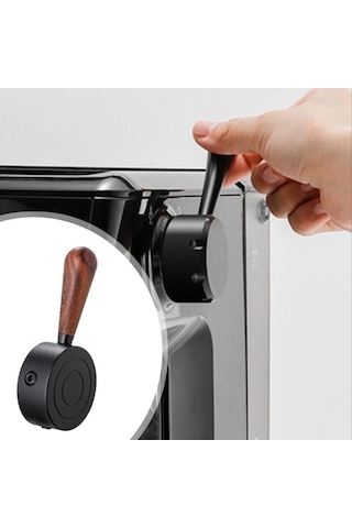 Trendooze Espresso Makinesi Siyah Buhar Kolu, Sağlam Anahtar Düğmesi Siyah