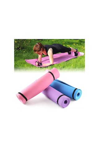Ranyeek 6mm Eva Anti Kayma Yoga Matı - 173x61cm Pilates, Plank İçin - Pembe Pembe