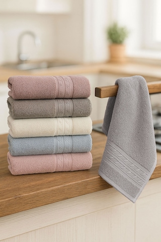 6'lı Mutfak Havlusu Seti 30x50 Cm %100 Pamuklu Reyhan Çok Renkli