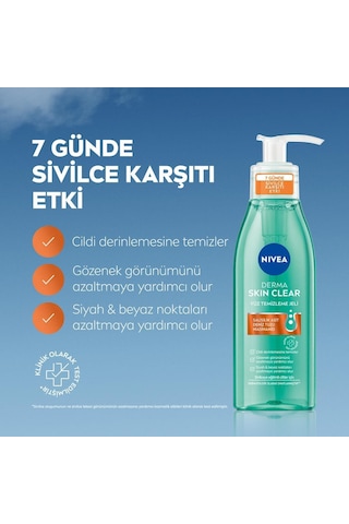 Nivea Derma Skin Clear Sivilce Karşıtı Yüz Temizleme Jeli 150 ML