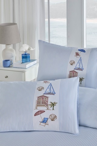 Strandhus Tek Kişilik Nevresim Takımı Desenli
