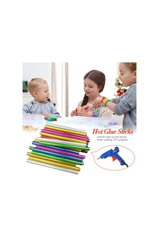 Konesam 50 Adet 7mm X 100mm Renkli Isı Macunu Çubukları - 20w Isı Makinesi İçin El İşleri, Sanat Ve Kraft Malzemeleri İçin Lojistik Ve Stabilite