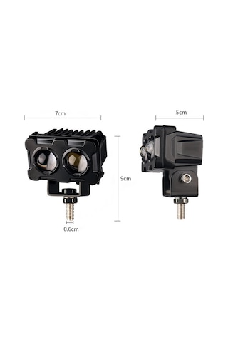 Robot Sis Farı Çift Renk Sarı-beyaz Araç Motosiklet Off Road Led Lamba Çift Gözlü Projektör 5 Metal Arazi Çalışma LED Far 41708165