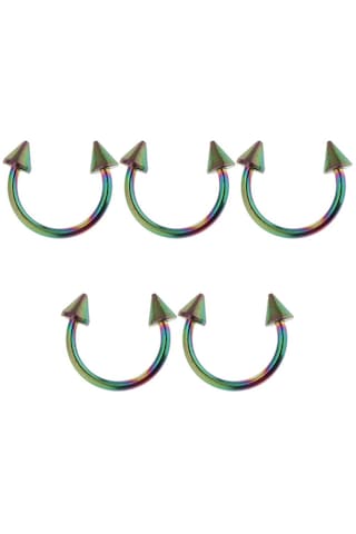 Dolıty 60 Parça Toptan Dil Kaş Dudak Göbek Halkası Renkli Çok Renkli