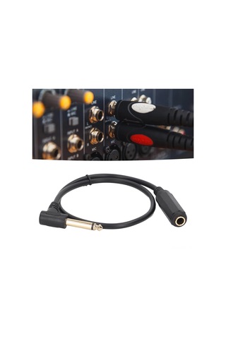 Yaleker 0.5m Uzunlukta 6.35mm Mono Mikrofon Adaptörü - 90 Açı Erkekden Dişeye Ses Kablosu, Kaliteli Sinyal Aktarımı, Çoklu Cihaz Uyumlu Gitar, Enstrüman, Hoparlör