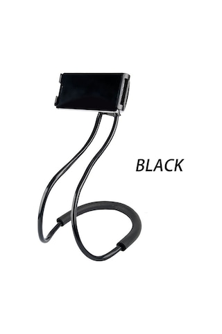 Mufunye Esnek Bükülebilir Boy Uzunlaştırılmış Boyun Bağlı Telefon Tutucu, 360 Döner, El Serbestliği Sağlar, Siyah, Ev Ve Masa Üçün Evrensel Kullanım