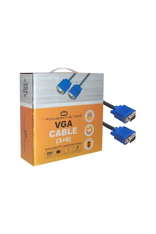 Vga Kablo 15 Pin 3+6 Erkek/erkek 10m Kutulu