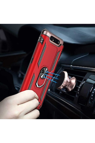 Samsung Uyumlu Galaxy A80 Kılıf Zore Vega Kapak Siyah