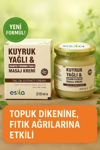 Kuyruk Yağı & Bamya Tohumu Yağlı Masaj Kremi 210 Ml