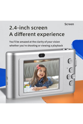 1080p Dijital Kamera Video 50mp Fotoğraf Çift Lens 2.4 İnç Ekran 8x Dijital Zoom