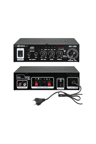 Anfi 100w Bluetooth Usb/sd/mp3 12v/220v Nwork Av-100