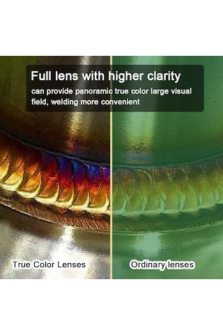 Büyük Görünümlü Gerçek Renkli Otomatik Kararan Kaynak Yüz Maskesi 130 Santigrat Yüksek
